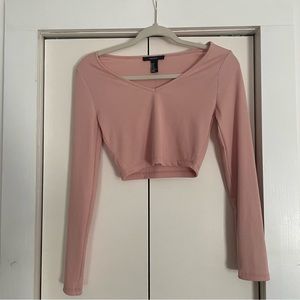 Forever 21 Light Pink Blush Crop Top Size Medium NWT Ballerina Balletcore 🩰